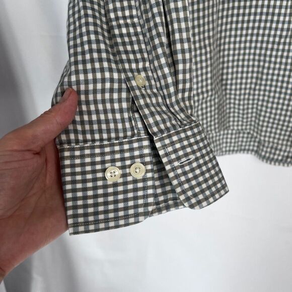 Tasso Elba Plaid Long Sleeve 100% Cotton Button Front Shirt Size Large - Picture 5 of 9